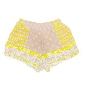 Riley + James Yellow Elastic Fully Lined Shorts Size Medium